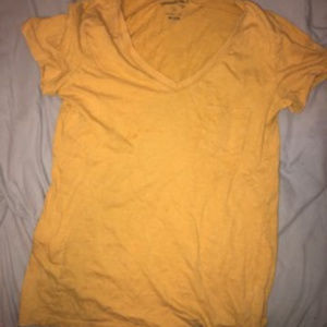 Yellow V neck Tee